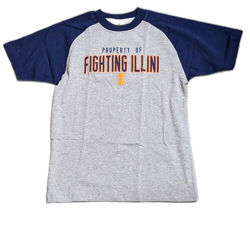 Youth Illinois Fighting Illini Heisman Collection NCAA Property Of Gray Tee - Pro Jersey Sports