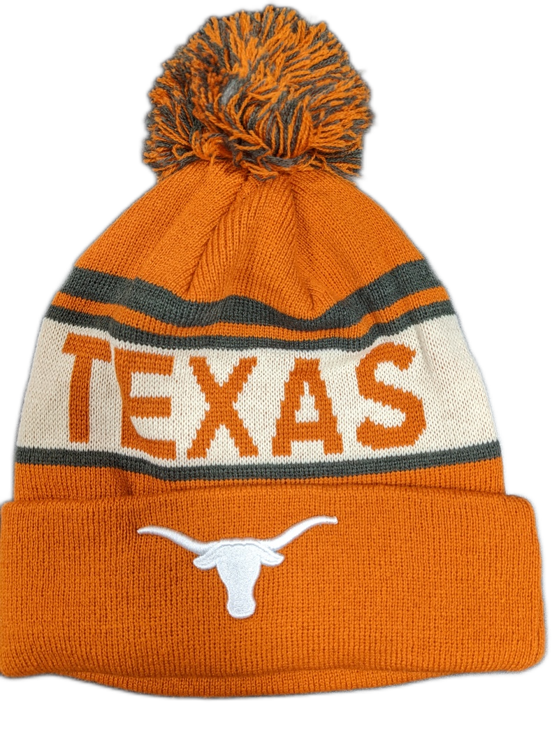 Texas Longhorns NCAA Top of the World Rust Orange Cuffed Pom Knit Hat - Pro Jersey Sports