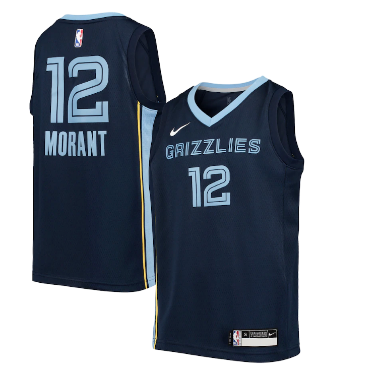 Nike Ja Morant Memphis Grizzlies Youth Blue Team Swingman Jersey - Pro Jersey Sports