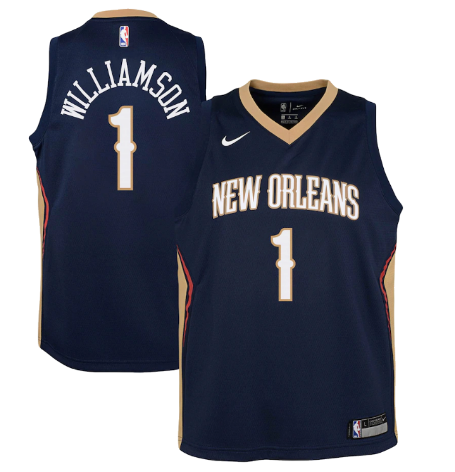 Youth Zion Williamson New Orleans Pelicans Nike Navy Replica Swingman Jersey - Pro Jersey Sports