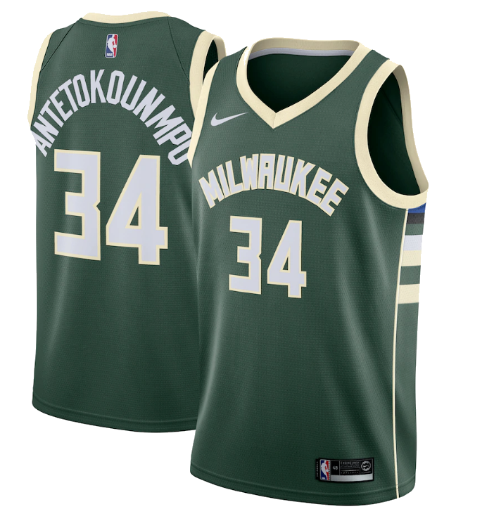 Youth Milwaukee Bucks Giannis Antetokounmpo Nike Green Swingman Jersey - Icon Edition - Pro Jersey Sports