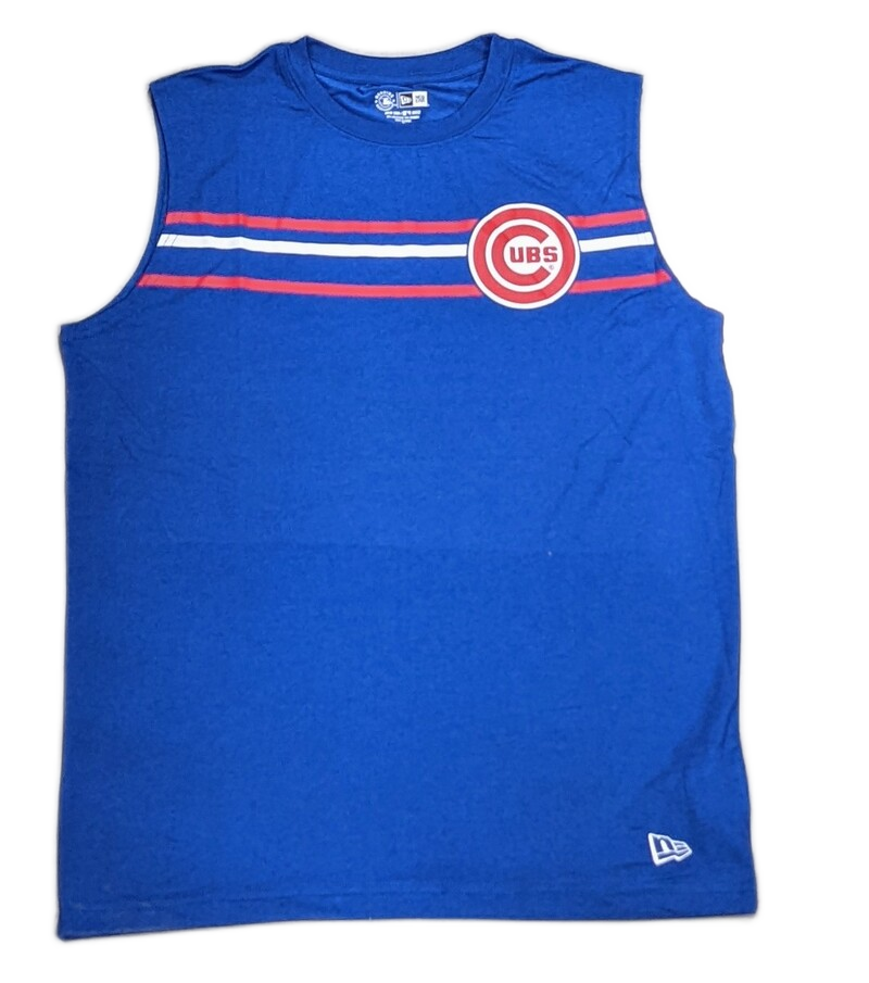 Men's Chicago Cubs New Era Blue Sleevless T-Shirt - Pro Jersey Sports