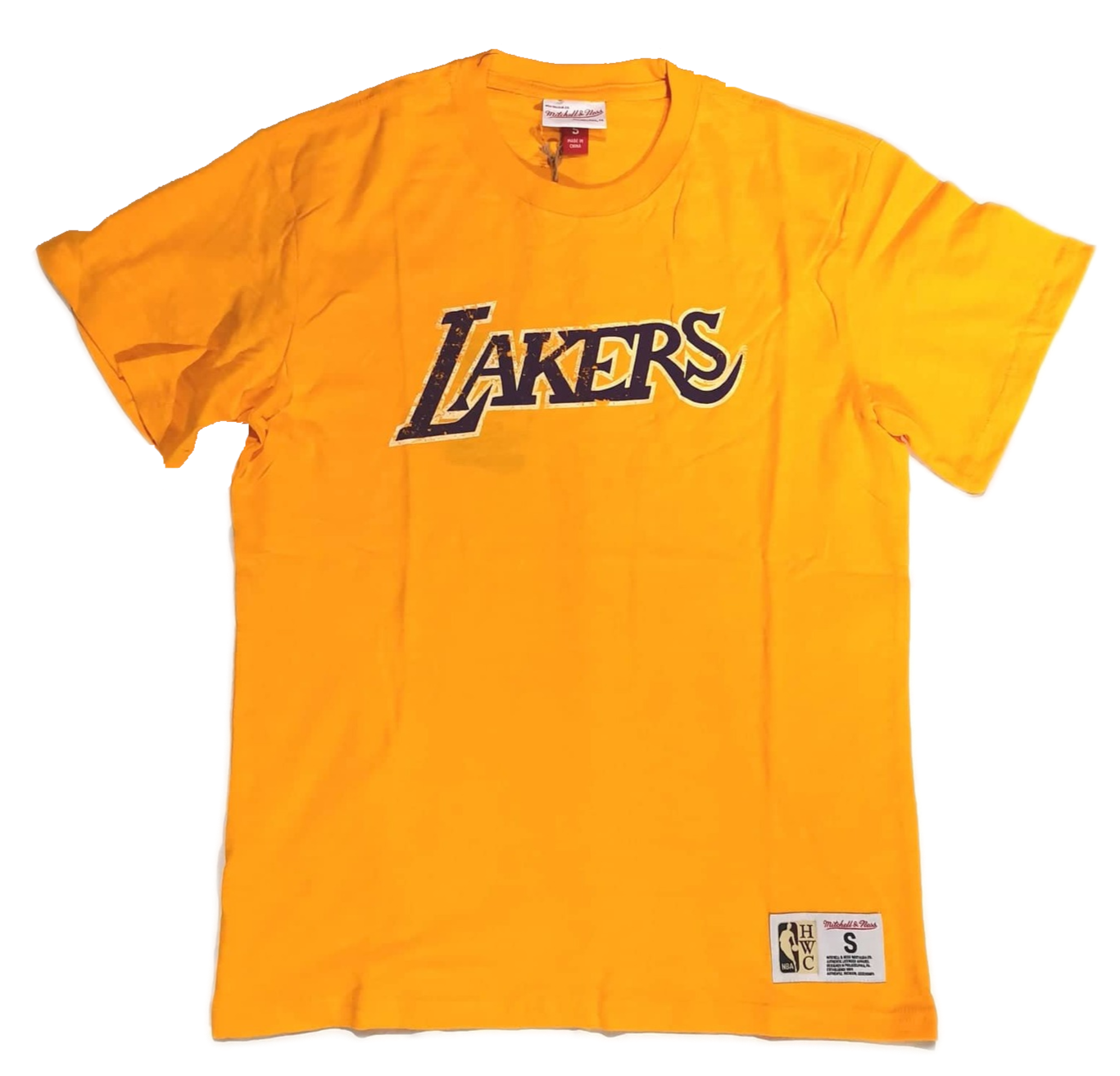 Men's Los Angeles Lakers NBA Legendary Slub Gold Tee By Mitchell And Ness - Pro Jersey Sports