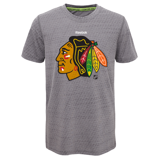 Youth Chicago Blackhawks TNT Fashion Center Ice Speedwick Tee By Reebok - Pro Jersey Sports