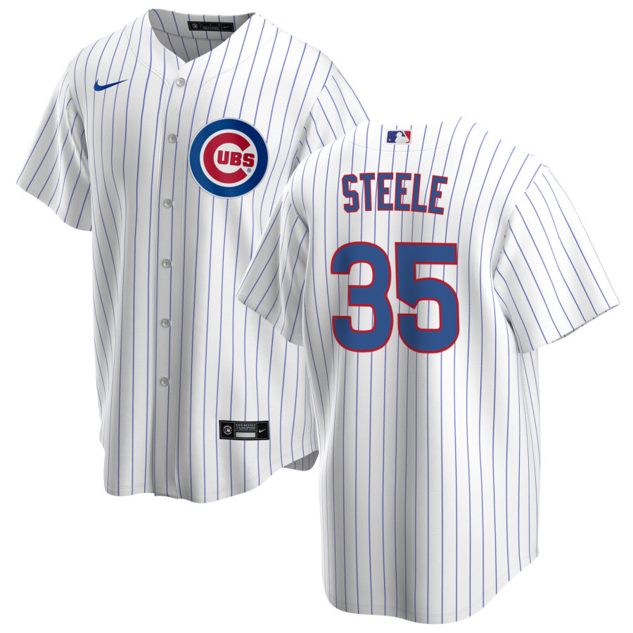 NIKE Men's Justin Steele Chicago Cubs Premium Twill White Home Replica Jersey - Pro Jersey Sports