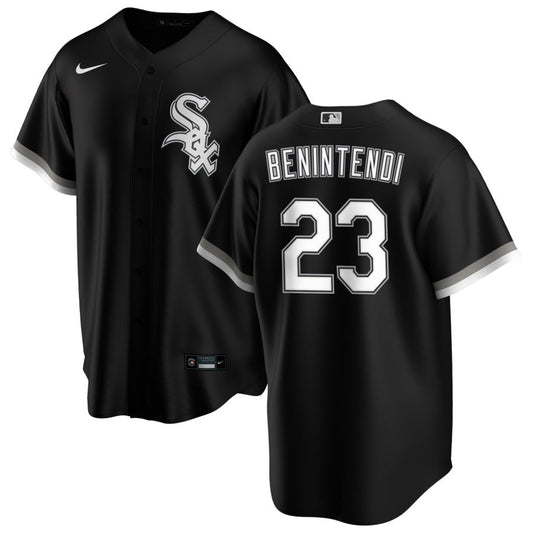 NIKE Men's Andrew Benintendi Chicago White Sox Black Alternate Premium Stitch Replica Jersey - Pro Jersey Sports