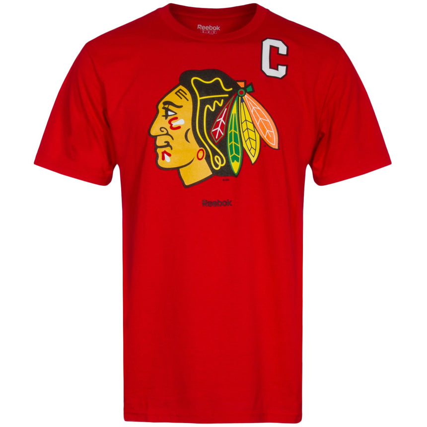Men's Chicago Blackhawks Jonathan Toews Reebok T-Shirt- "C" Patch - Pro Jersey Sports