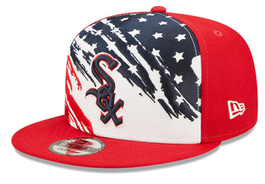 Men's Chicago White Sox New Era 2022 4th of July Stars and Stripes Red 9FIFTY Snapback Adjustable Hat - Pro Jersey Sports