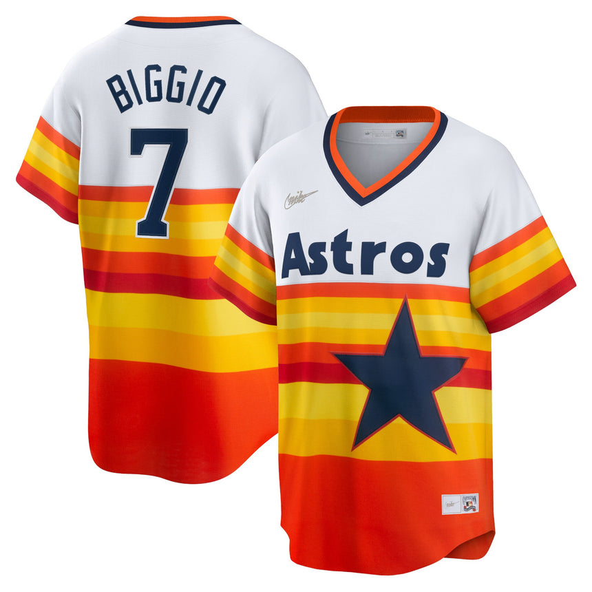 Men's Houston Astros Craig Biggio Nike White Home Cooperstown Collection Player Jersey - Pro Jersey Sports