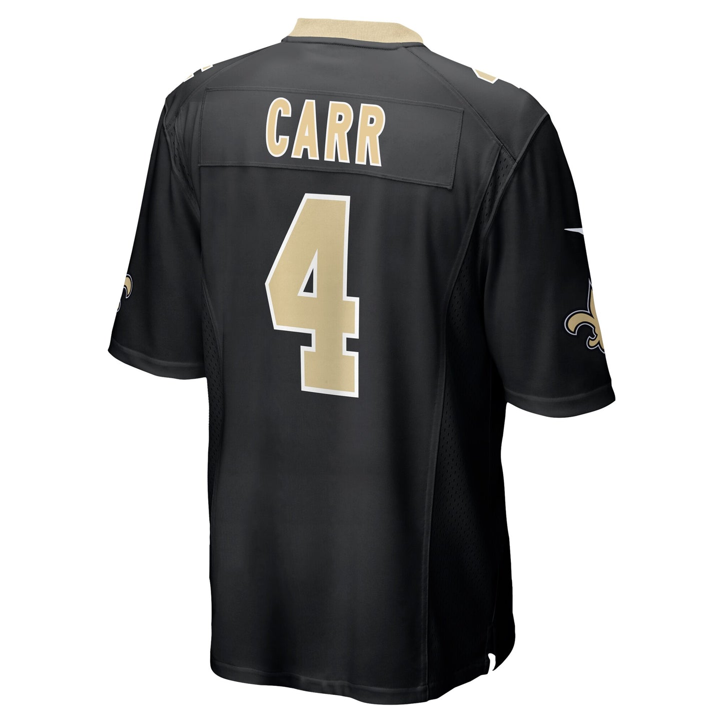 Men's New Orleans Saints Derek Carr Nike Black Game Jersey