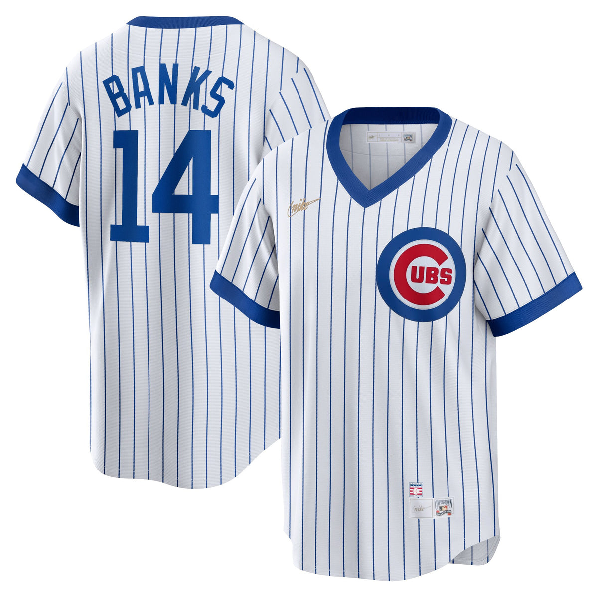 Men's Chicago Cubs Ernie Banks Nike White Home Cooperstown Collection Player Jersey - Pro Jersey Sports