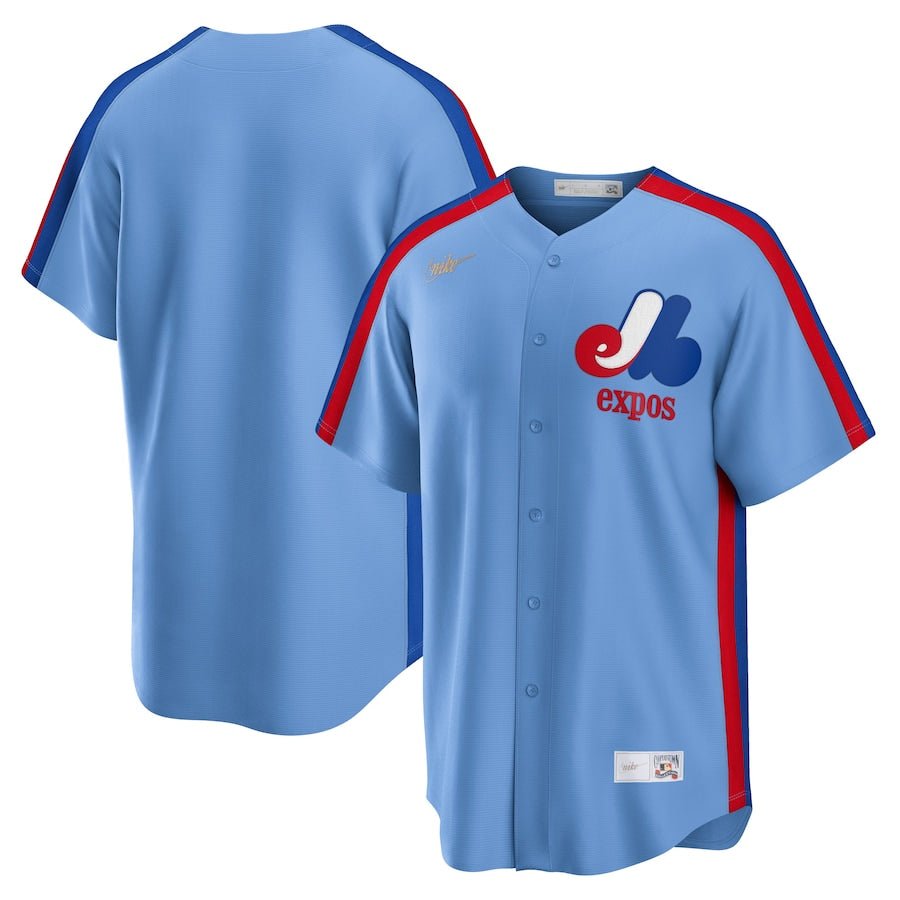 Men's Montreal Expos Nike Light Blue Road Cooperstown Collection Team Jersey - Pro Jersey Sports