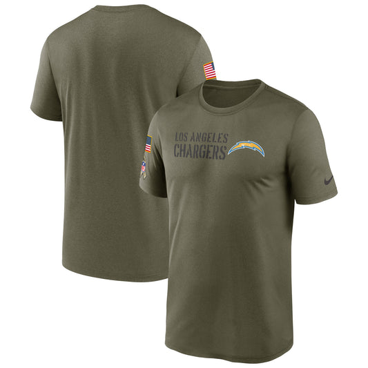 Men's Los Angeles Chargers Nike Olive 2022 Salute to Service Legend Team T-Shirt - Pro Jersey Sports