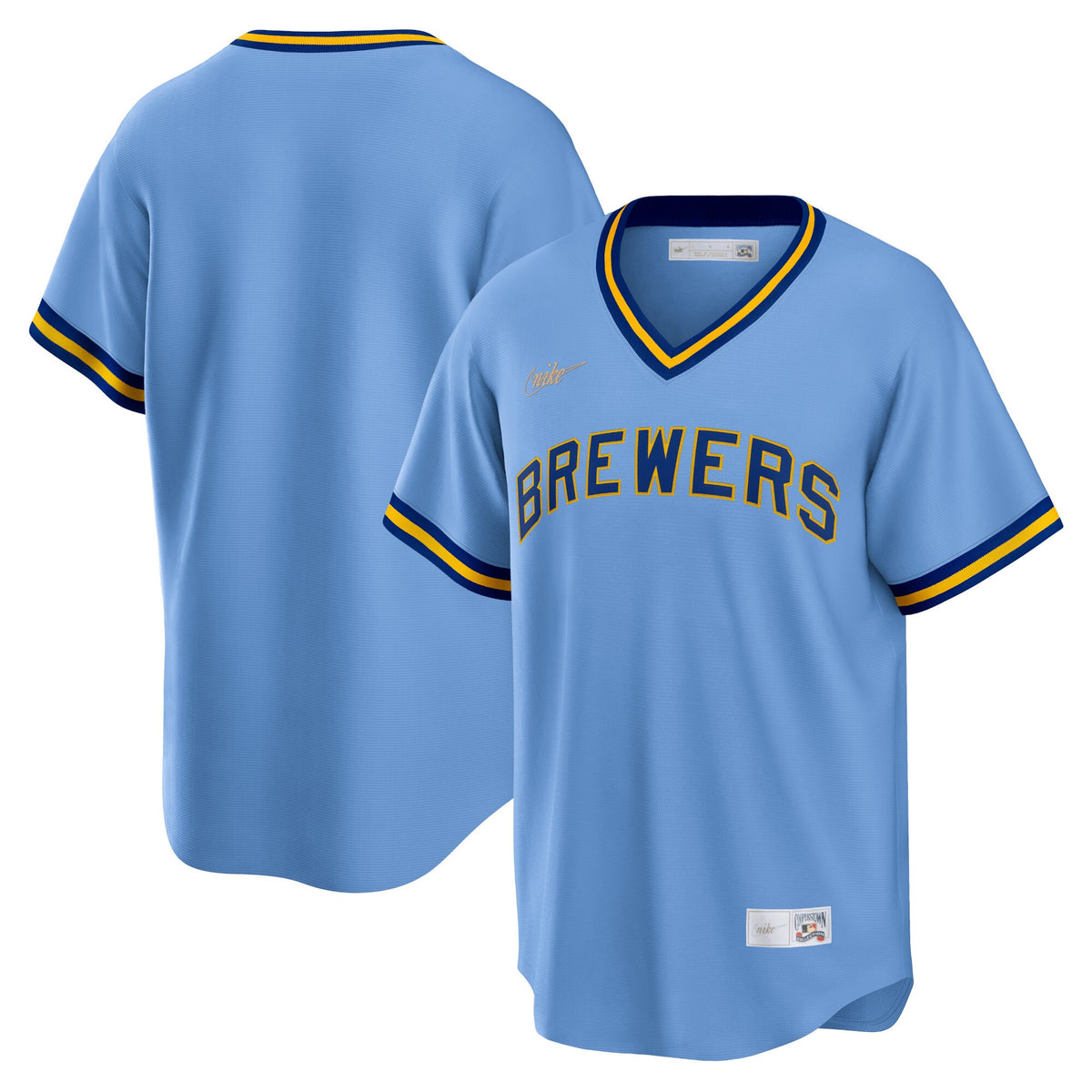Men's Milwaukee Brewers Nike Cooperstown Collection Blue Replica Team Jersey - Pro Jersey Sports