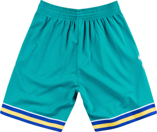 Men's New Orleans Hornets Mitchell and Ness Hardwood Classics Teal 2005-06 Swingman Shorts - Pro Jersey Sports