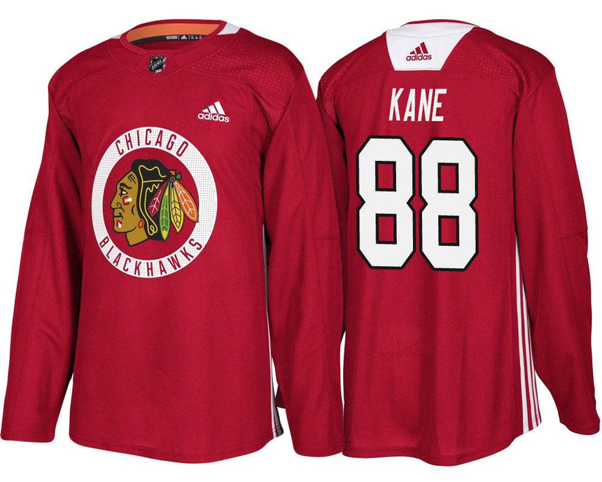 Men's Chicago Blackhawks Patrick Kane Adidas Red Authentic Practice Jersey - Pro Jersey Sports