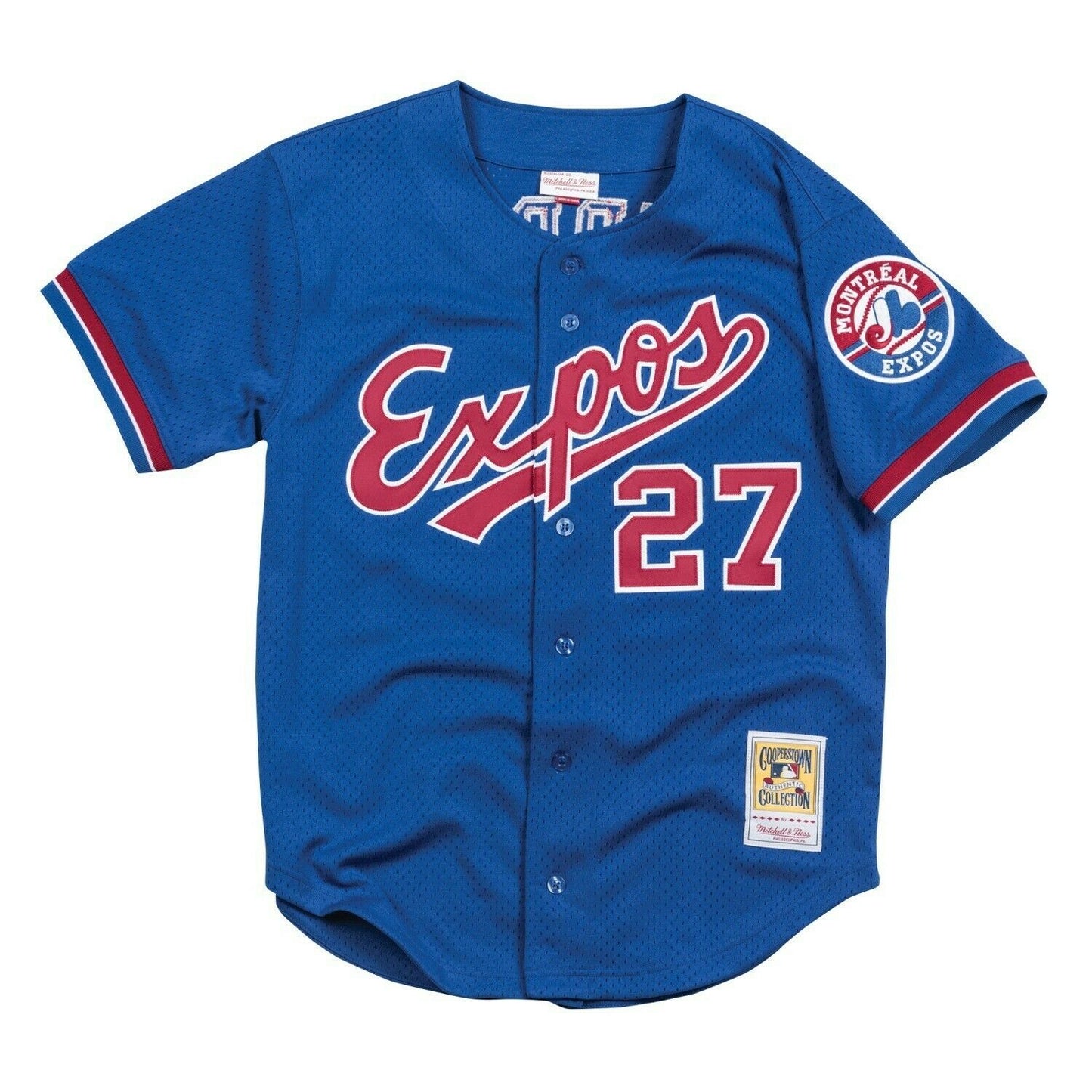 Men's Montreal Expos Vladimir Guerrero Mitchell & Ness Royal 2002 Authentic Cooperstown Collection Mesh Batting Practice Jersey - Pro Jersey Sports