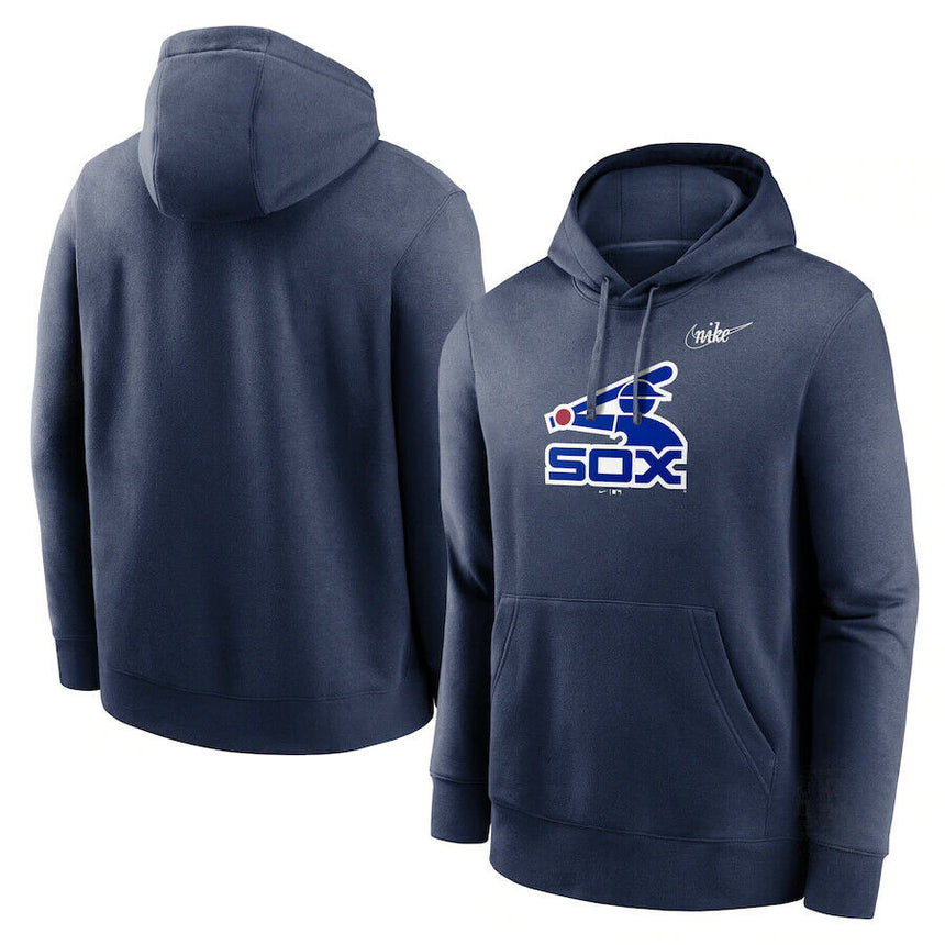 Chicago White Sox Nike Cooperstown Collection Logo Navy Club Pullover Hoodie - Pro Jersey Sports