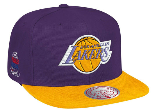 Los Angeles Lakers 1988 NBA Finals Side Patch 2 Tone Purple/ Gold Mitchell & Ness Snapback Hat - Pro Jersey Sports