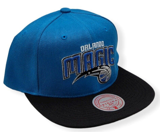 Men's Orlando Magic NBA Core Basic Blue/Black Mitchell & Ness Snapback Hat - Pro Jersey Sports