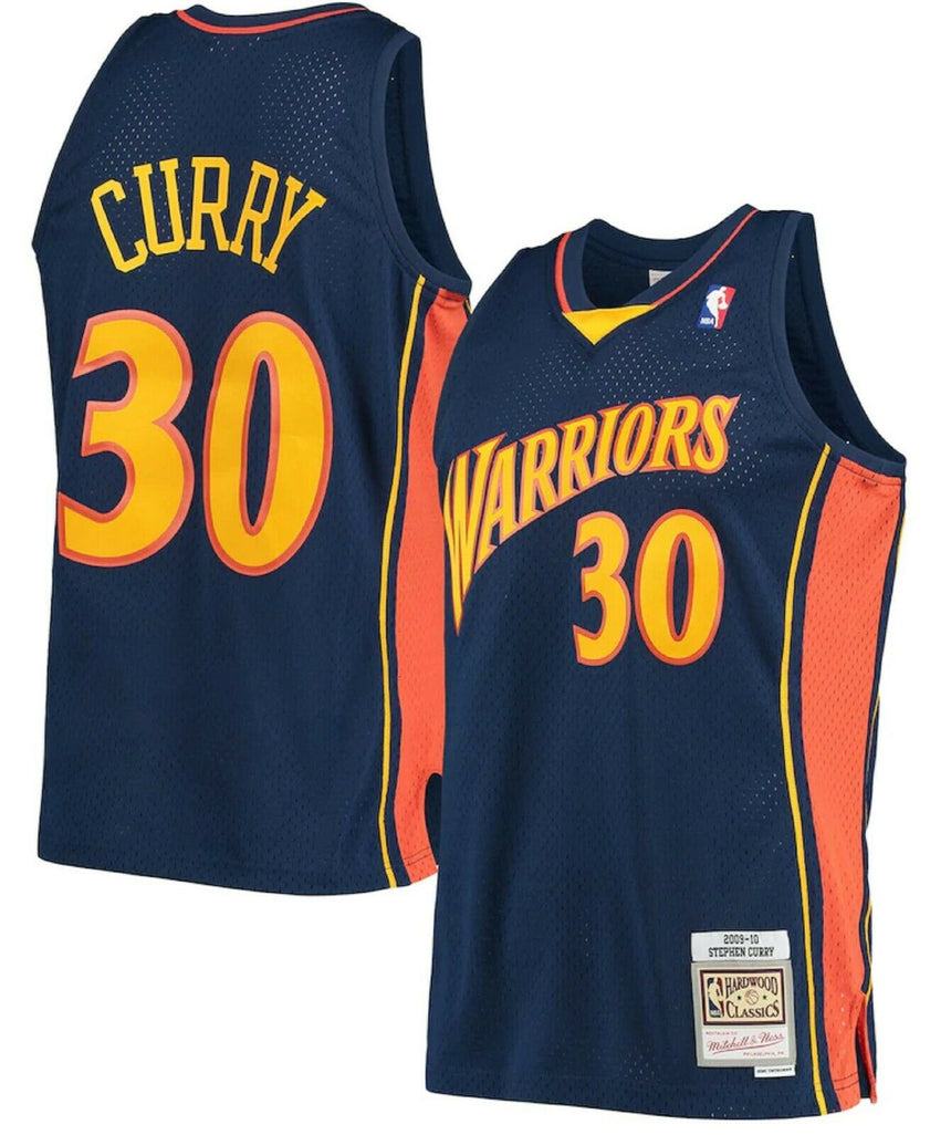Men's Mitchell & Ness Stephen Curry Golden State Warriors Navy 2009-2010 Hardwood Classics Swingman Jersey - Pro Jersey Sports