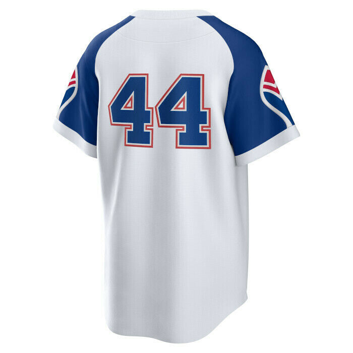 Nike Men's Atlanta Braves Hank Aaron Cooperstown Collection Home Replica Cool Base Jersey - Pro Jersey Sports