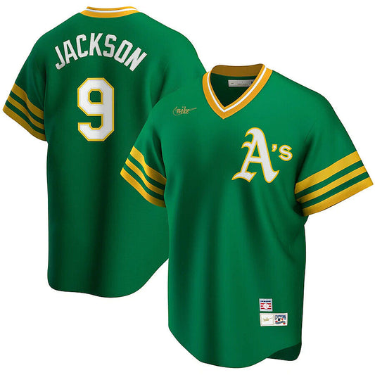 Reggie Jackson Oakland Athletics Nike Cooperstown Collection Player Jersey - Green - Pro Jersey Sports