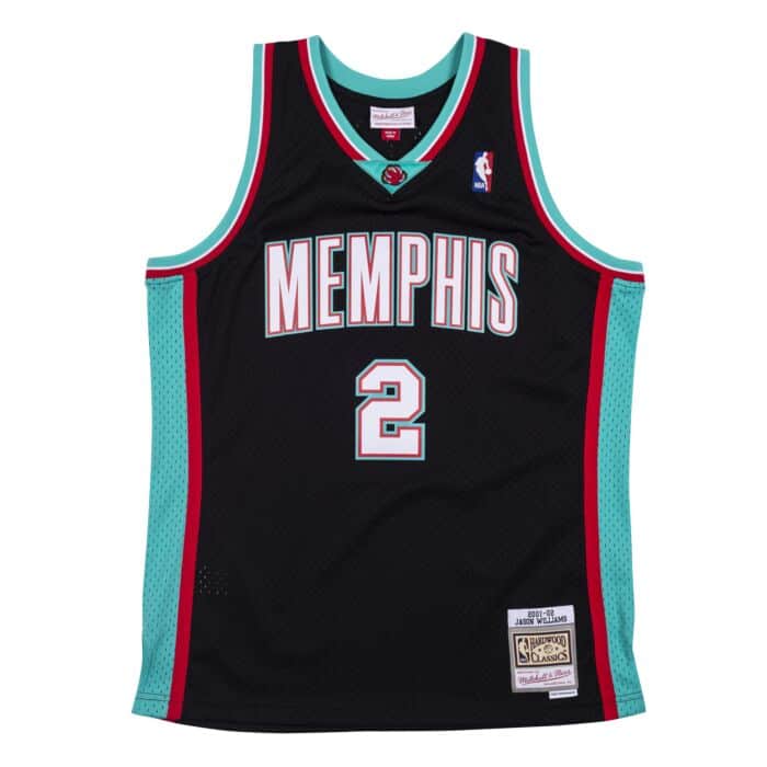 Men's Memphis Grizzlies Jason Williams Mitchell & Ness Black 2001-02 Hardwood Classics Swingman Jersey - Pro Jersey Sports
