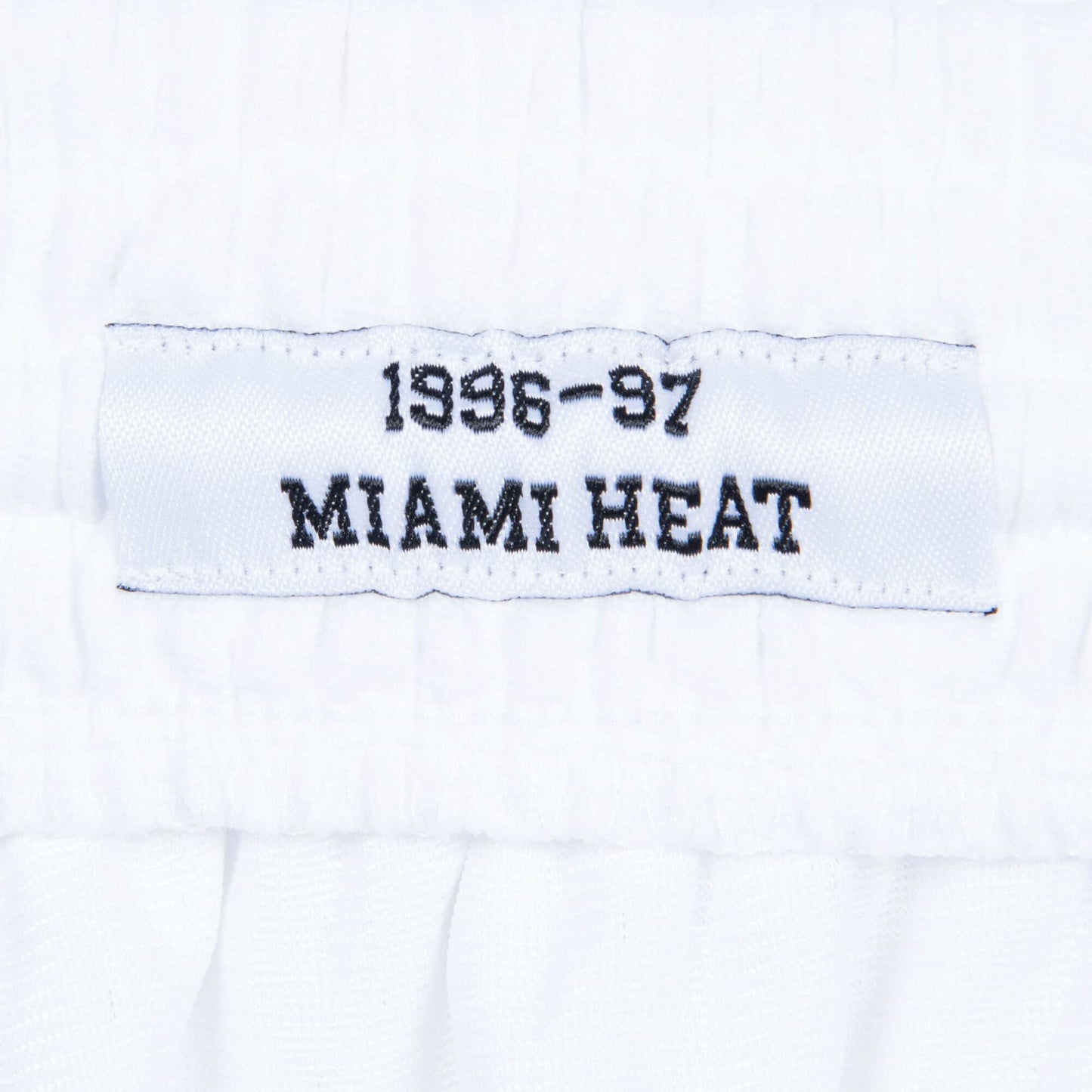 Men's Miami Heat Mitchell and Ness Hardwood Classics White 1996-97 Swingman Shorts - Pro Jersey Sports