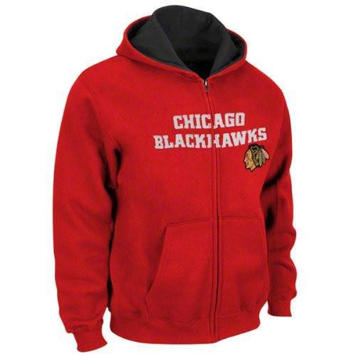 Youth Chicago Blackhawks Reebok Sportsman Full-Zip Hoodie-Red - Pro Jersey Sports