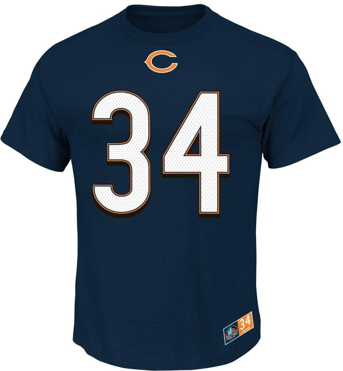 Walter Payton Chicago Bears Majestic NFL Eligible Receiver II HOF Men's T-Shirt - Pro Jersey Sports - 2