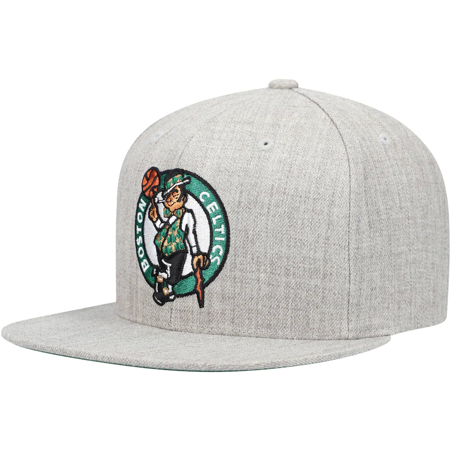 Boston Celtics Team Gray Heathered 2.0 Mitchell & Ness Snapback Hat