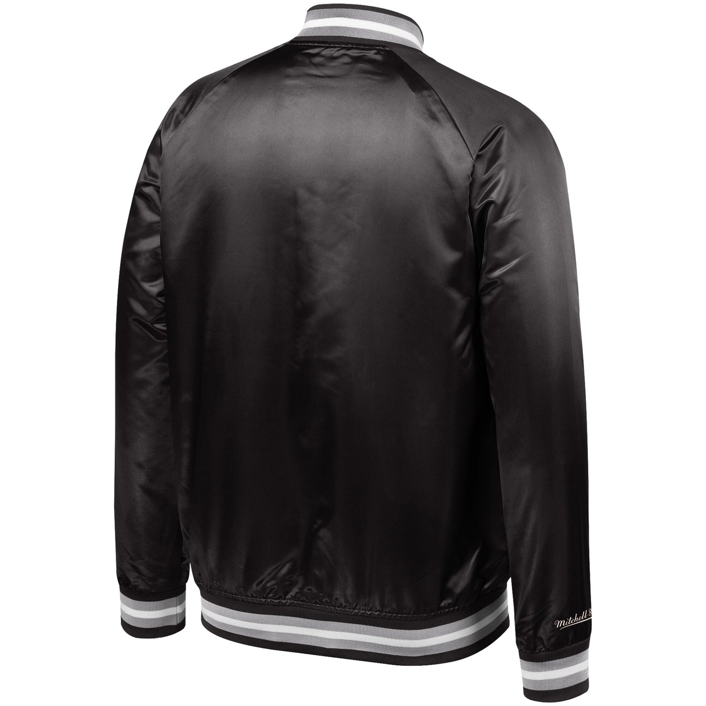 Men's Chicago White Sox Mitchell & Ness Cooperstown Collection Black Satin Full-Snap Jacket