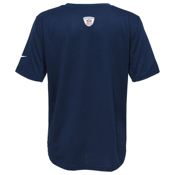 Youth New England Patriots Nike Dri-Fit Navy Icon Performance Tee - Pro Jersey Sports - 2