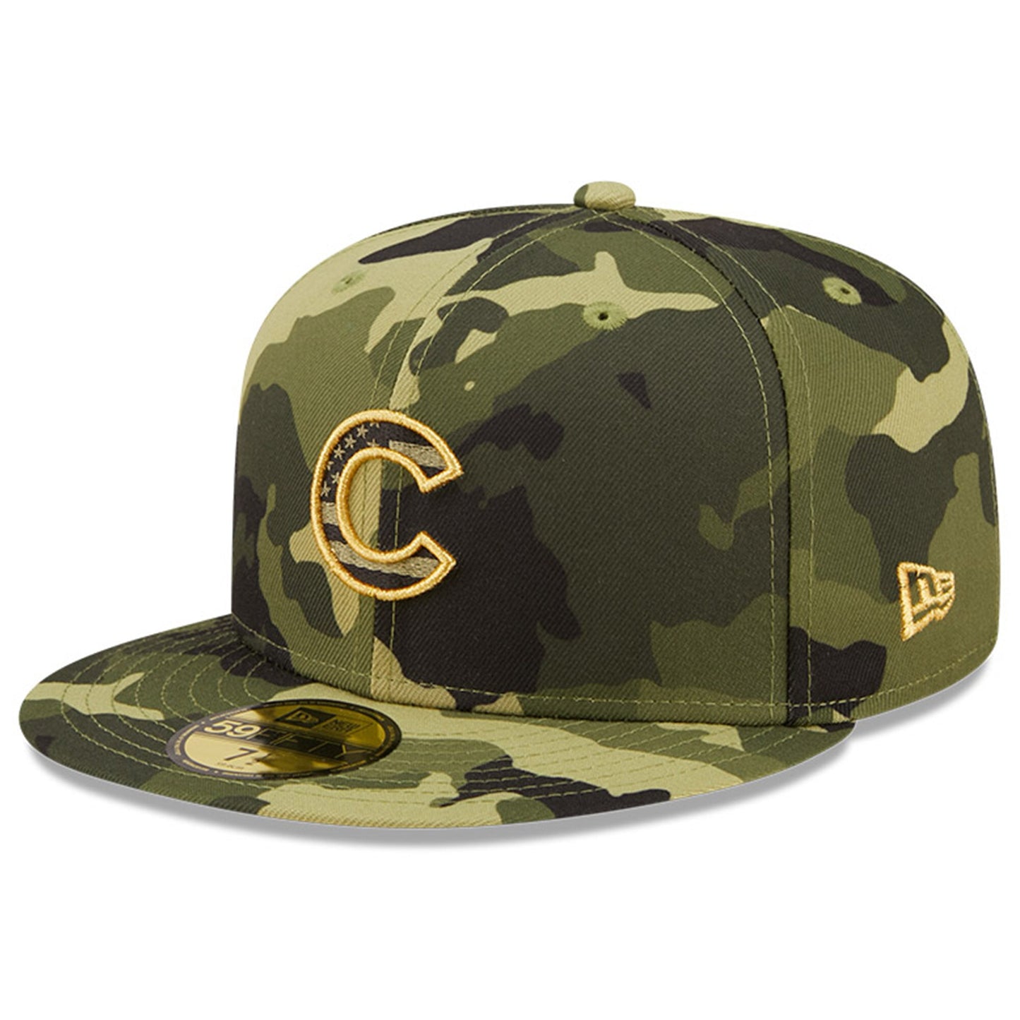 Chicago Cubs New Era 2022 MLB Armed Forces Day On-Field 59FIFTY Fitted Hat - Camo
