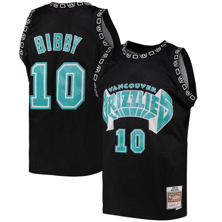 Men's Vancouver Grizzlies Mike Bibby Black Swingman Jersey by Mitchell & Ness - Pro Jersey Sports
