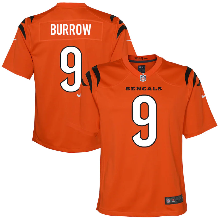 Youth Cincinnati Bengals Joe Burrow Nike Alternate Orange Game Jersey - Pro Jersey Sports
