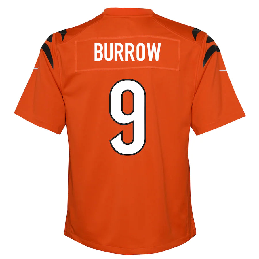 Youth Cincinnati Bengals Joe Burrow Nike Alternate Orange Game Jersey - Pro Jersey Sports