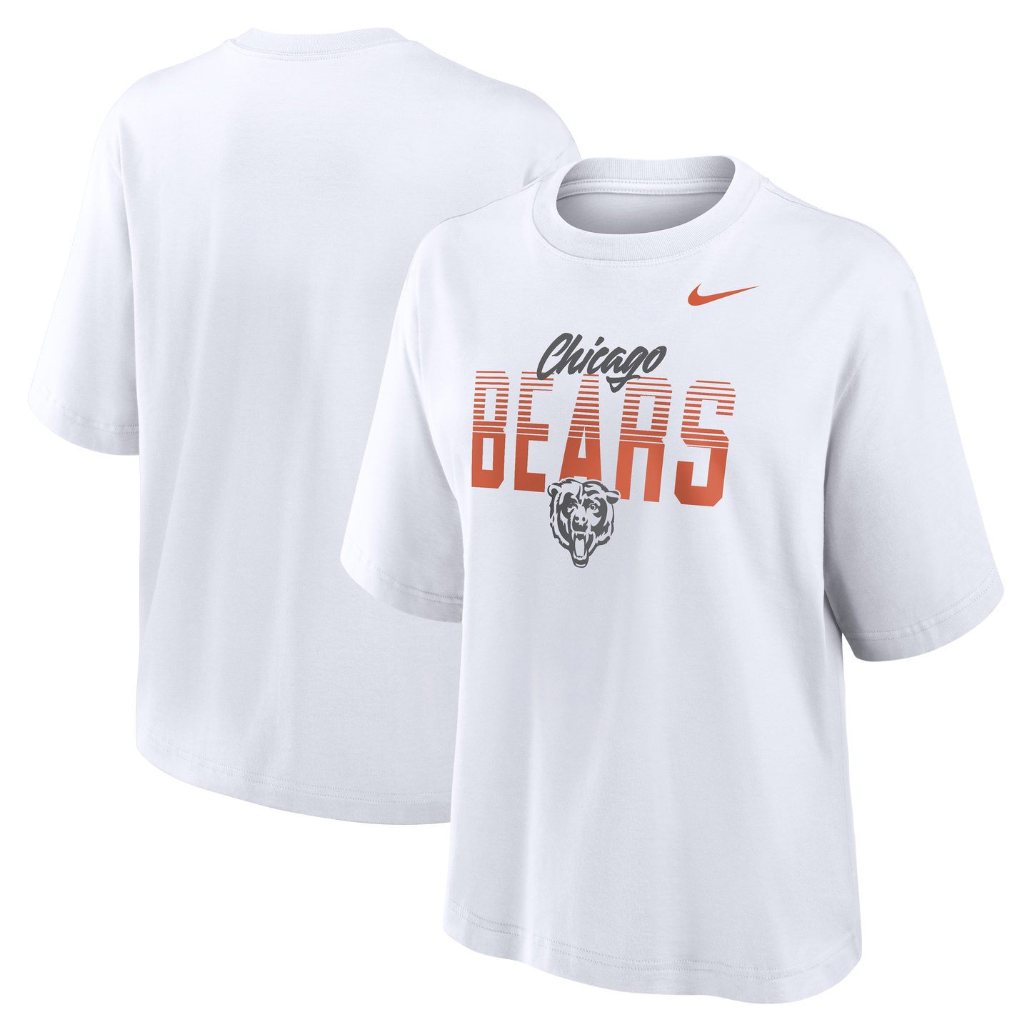 Women's Chicago Bears NIKE Halftime White Boxy T-Shirt