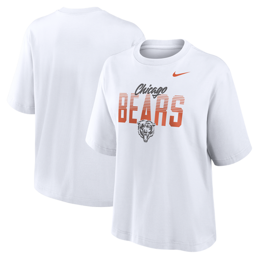 Women's Chicago Bears NIKE Halftime White Boxy T-Shirt