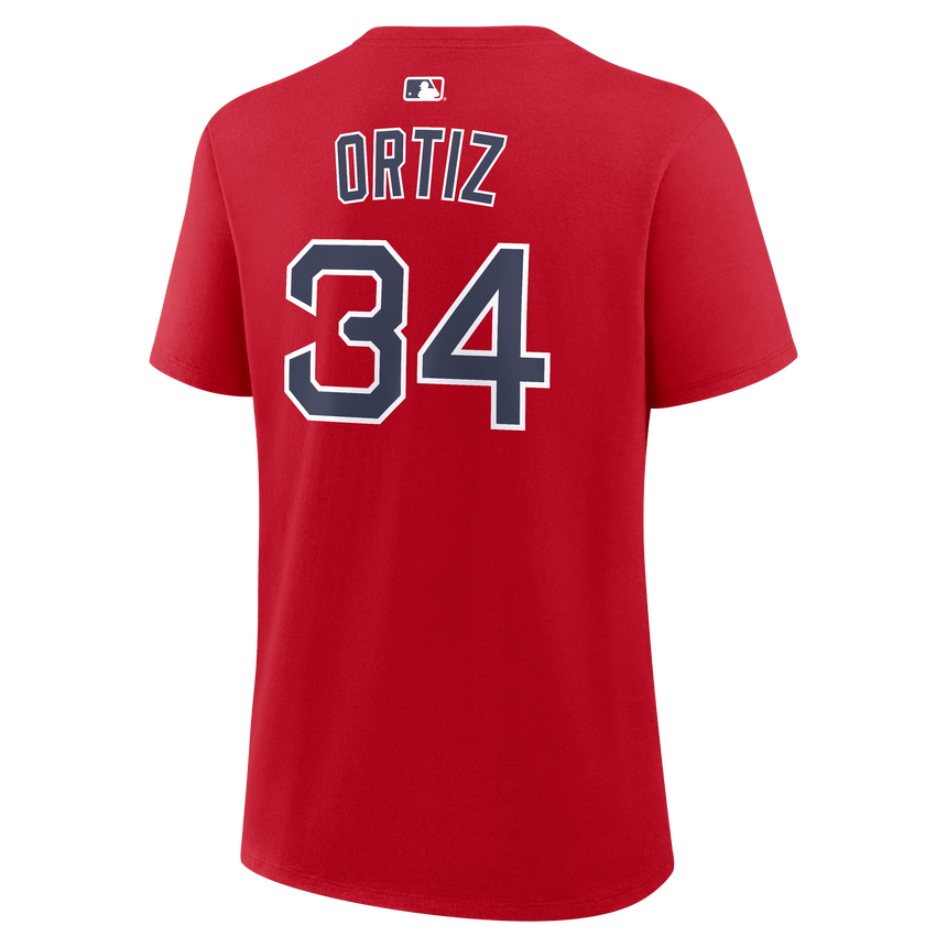 Men's David Ortiz Boston Red Sox Nike Red Name & Number T-Shirt - Pro Jersey Sports
