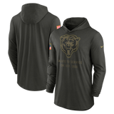 Men's Nike Chicago Bears 2025 Salute To Service Hooded Long Sleeve T-Shirt - Pro Jersey Sports
