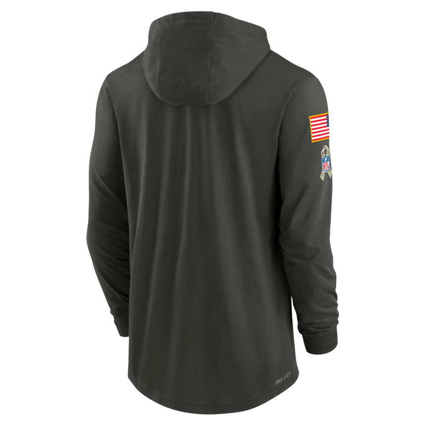 Men's Nike Chicago Bears 2025 Salute To Service Hooded Long Sleeve T-Shirt - Pro Jersey Sports