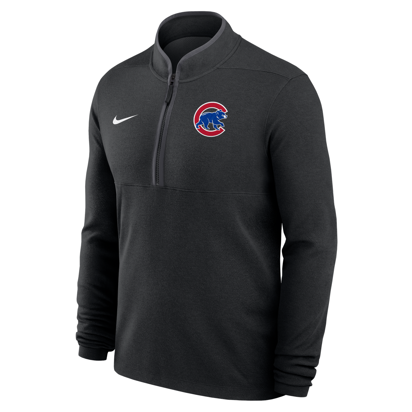 Men's Chicago Cubs Nike Victory Black Half Zip Pullover