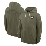 Men's Green Bay Packers Nike Olive Green 2025 Salute To Service Club Pullover Hoodie - Pro Jersey Sports