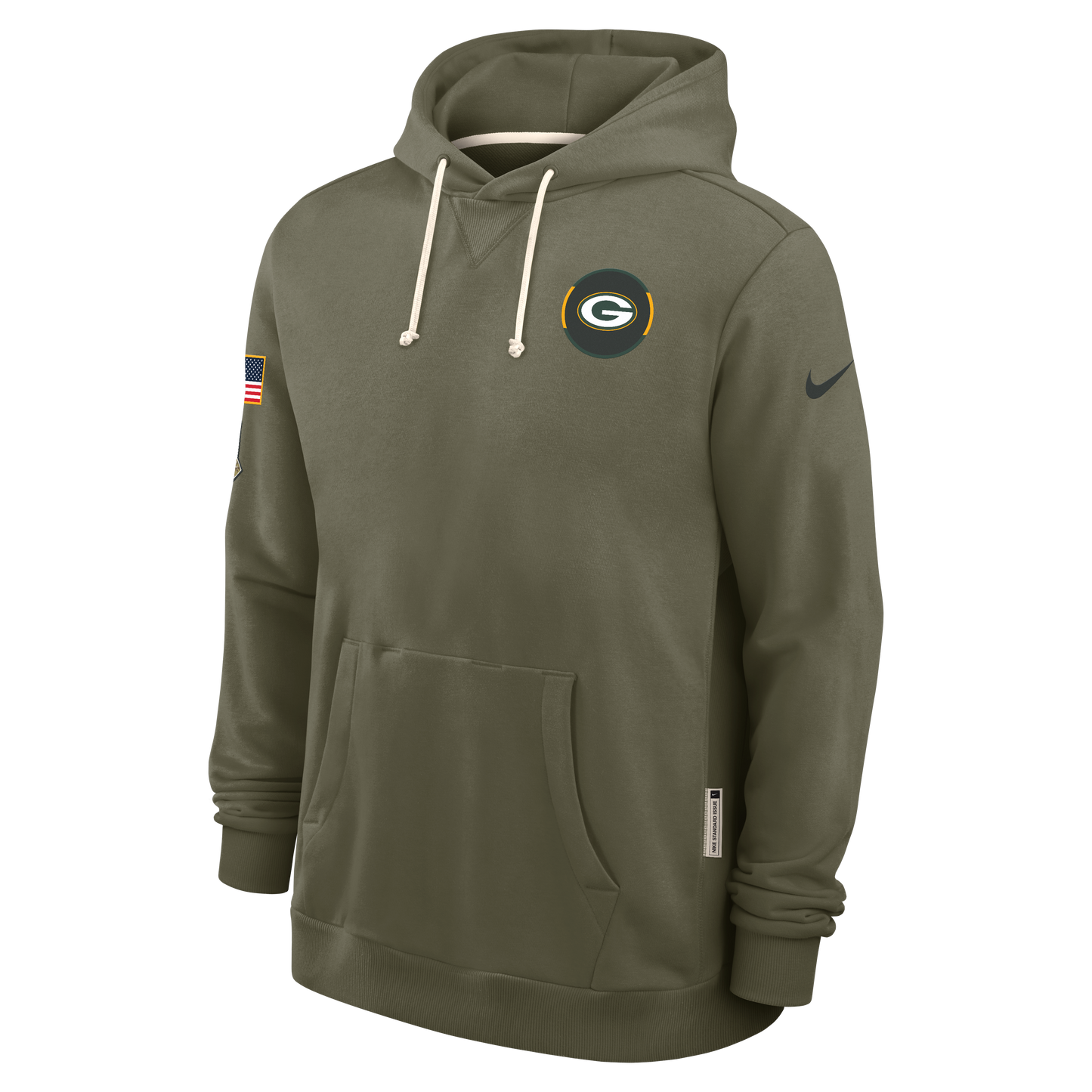 Men's Green Bay Packers Nike Olive Green 2025 Salute To Service Club Pullover Hoodie - Pro Jersey Sports