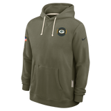 Men's Green Bay Packers Nike Olive Green 2025 Salute To Service Club Pullover Hoodie - Pro Jersey Sports