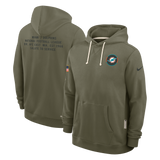 Men's Miami Dolphins Nike Olive Green 2025 Salute To Service Club Pullover Hoodie - Pro Jersey Sports