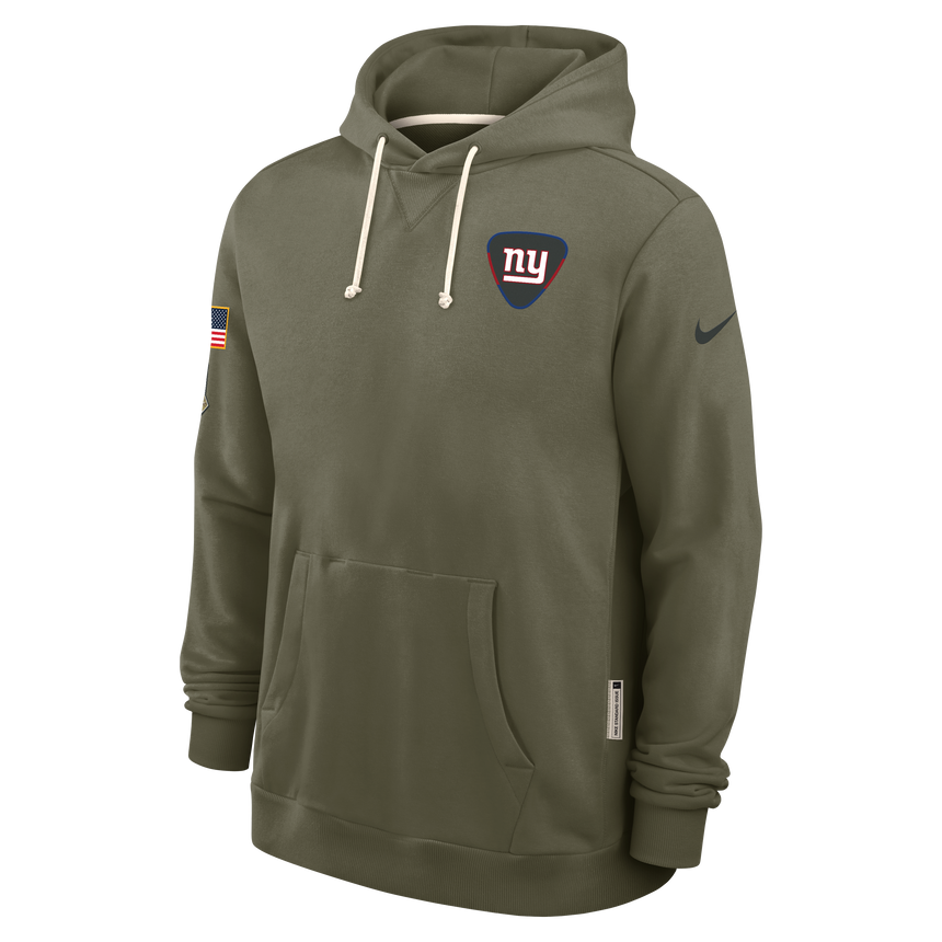 Men's New York Giants Nike Olive Green 2025 Salute To Service Club Pullover Hoodie - Pro Jersey Sports