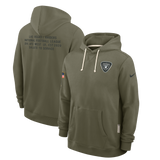 Men's Las Vegas Raiders Nike Olive Green 2025 Salute To Service Club Pullover Hoodie - Pro Jersey Sports